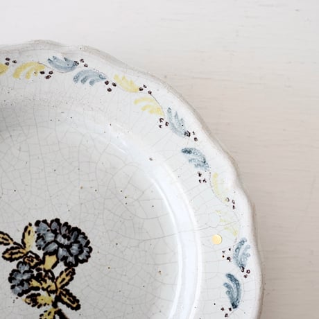 Cul noir お花模様の平皿 Φ21.5cm