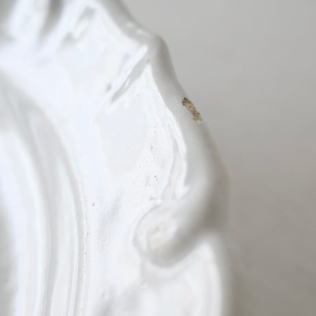 白釉 花リム大皿(K) Φ31.5cm