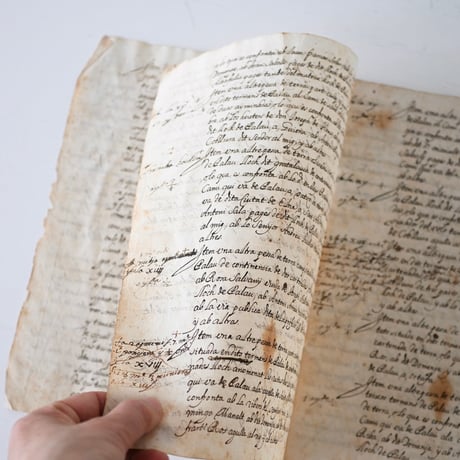 1700年代後期の古い証書(D)