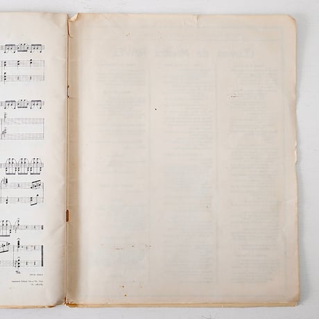 1927年 MAURICE RAVEL "SONATE" 楽譜