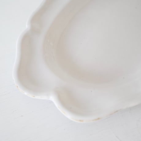 白釉 オーヴァル大皿(K) w39cm