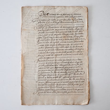 1700年代後期の古い証書(D)