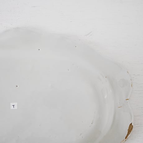 白釉 オーヴァル大皿(T) w44cm