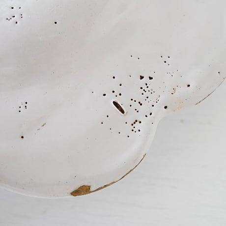 白釉 オーヴァル大皿(H) w39cm