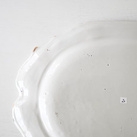 白釉 オーヴァル大皿(S) w43cm