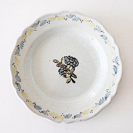 Cul noir お花模様の平皿 Φ21.5cm