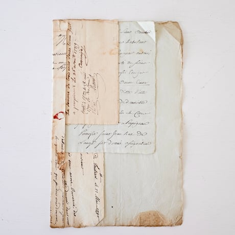 1700年代後期の古い証書(A)