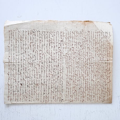 1700年代後期の古い証書(C)