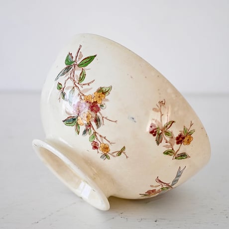 窯元不明 お花が描かれた大きなボウル
