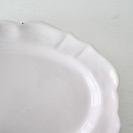 白釉 オーヴァル大皿(P) w41cm