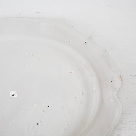 白釉 オーヴァル大皿(S) w43cm