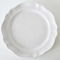 白釉 花リム特大皿(O) Φ37cm
