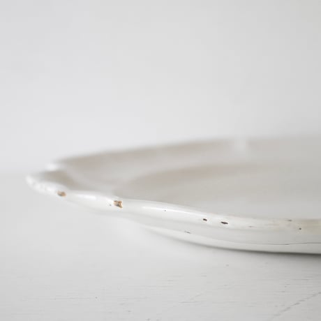 白釉 オーヴァル大皿(S) w43cm