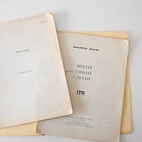 1927年 MAURICE RAVEL "SONATE" 楽譜