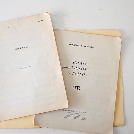 1927年 MAURICE RAVEL "SONATE" 楽譜