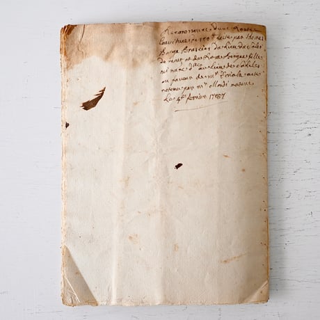 1700年代後期の古い証書(A)