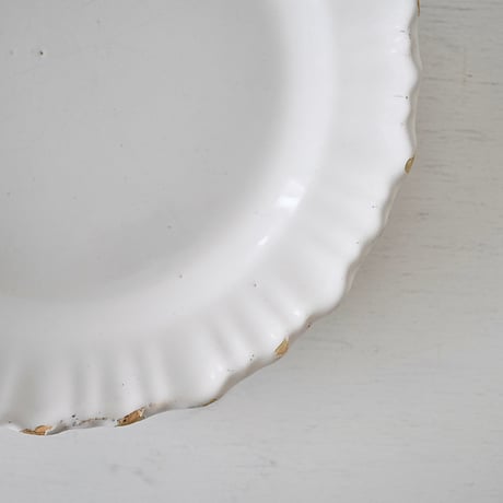 白釉 リム波波大皿(I) Φ29cm