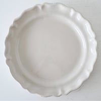 白釉 花リム大皿(M) Φ32.5cm