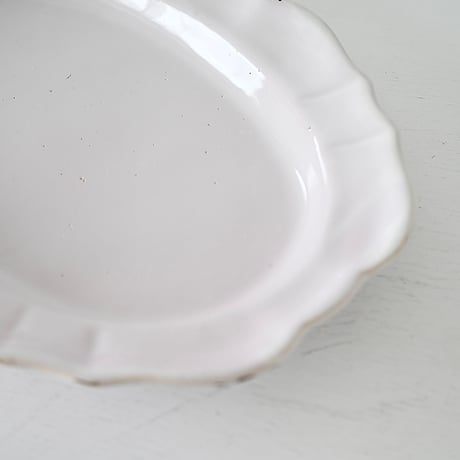 白釉 オーヴァル大皿(P) w41cm