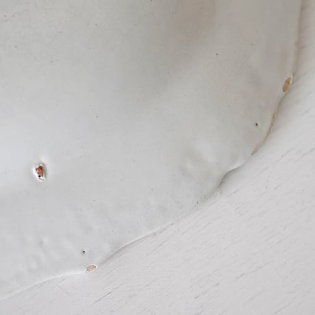 白釉 花リム大皿(K) Φ31.5cm