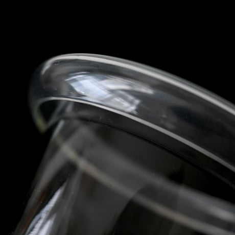 スフレガラス 大きな口折れコンフィチュールポット