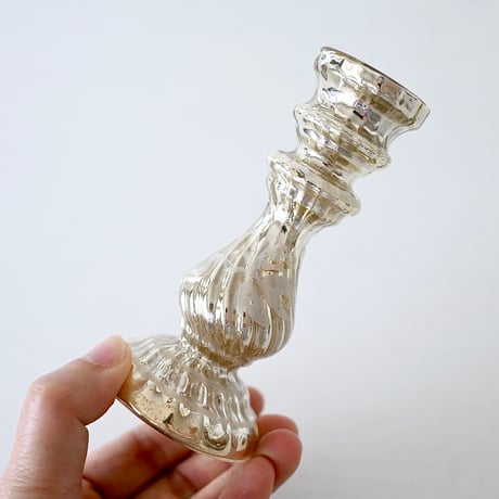 メルキュールガラスの燭台 プティサイズ2pセット(高さ12cm)