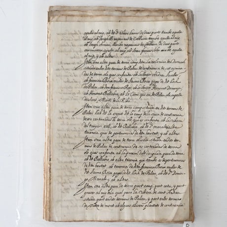 1700年代後期の古い証書(D)
