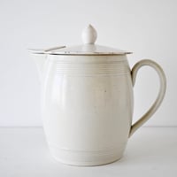 Luneville ボーダーエンボス蓋付ムタディエ用ポット