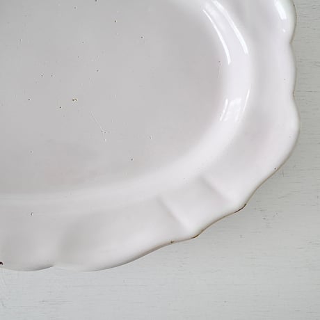 白釉 オーヴァル大皿(P) w41cm