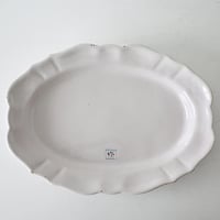 白釉 オーヴァル大皿(P) w41cm