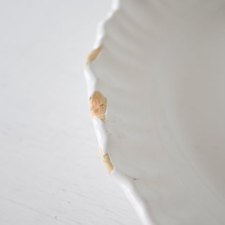 白釉 リム波波大皿(I) Φ29cm