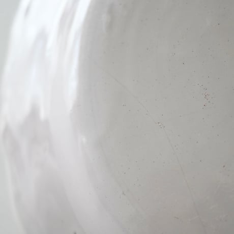 白釉 花リム大皿(L)  Φ32cm ※ダメージあり