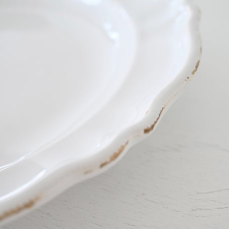 白釉 Moustiers 特大深皿(P) ※×印 Φ39.5cm