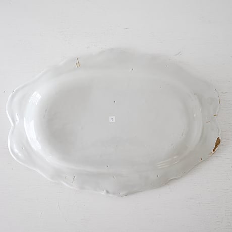 白釉 オーヴァル大皿(T) w44cm