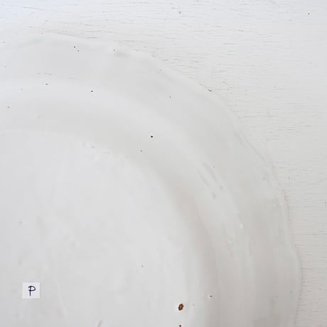 白釉 Moustiers 特大深皿(P) ※×印 Φ39.5cm
