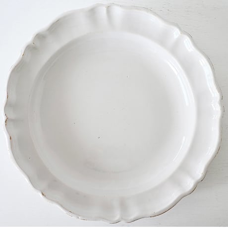 白釉 Moustiers 特大深皿(P) ※×印 Φ39.5cm