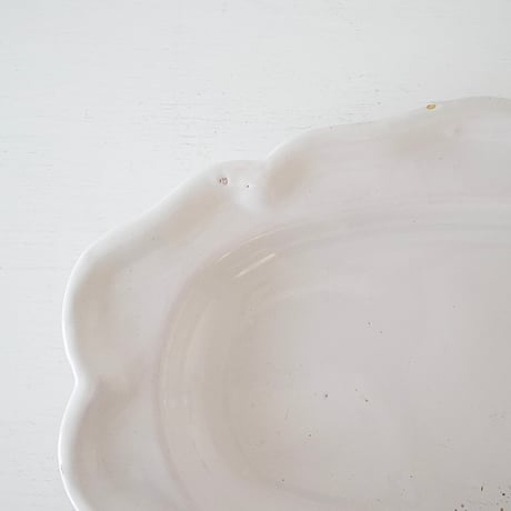白釉 オーヴァル大皿(L) w39cm