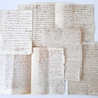 1700年代後期の古い証書(C)