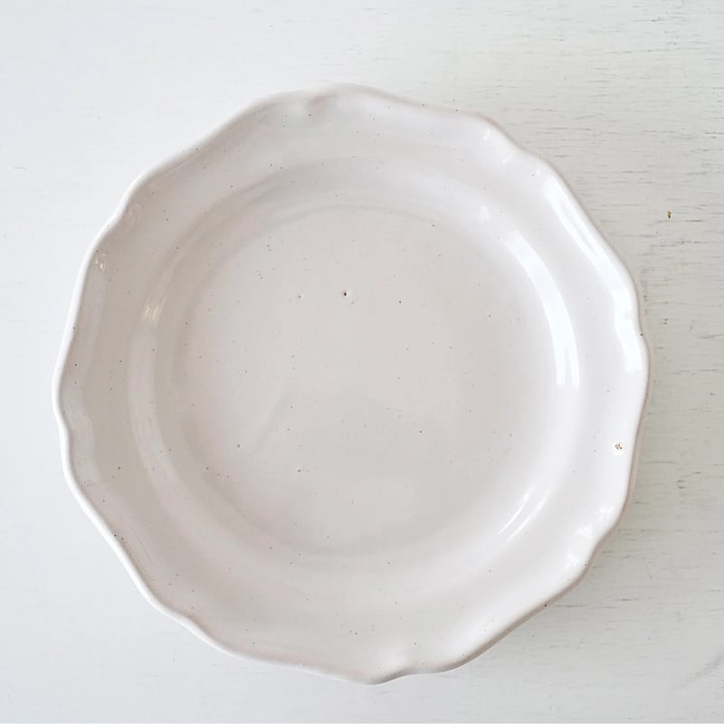白釉 デセール皿(A) Φ21.5cm | SOUVENIR de PARIS