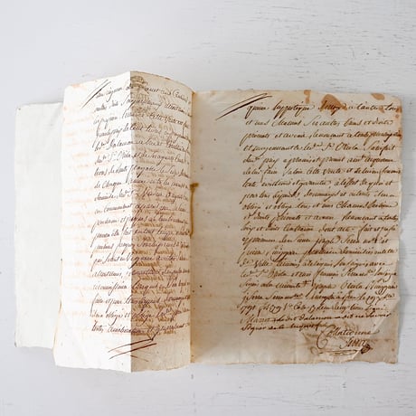 1700年代後期の古い証書(A)