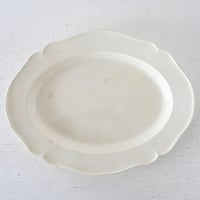 Faïence fine 窯元不明オーヴァル大皿 w41.5cm