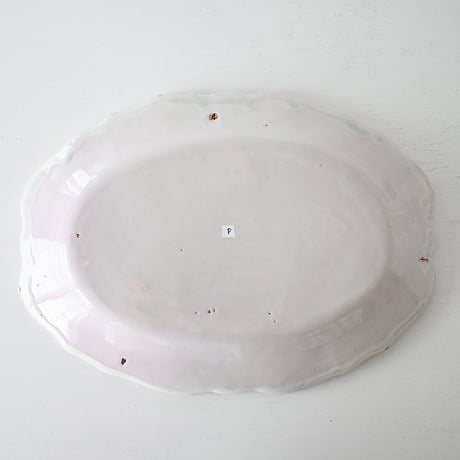 白釉 オーヴァル大皿(P) w41cm