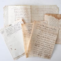 1700年代後期の古い証書(A)
