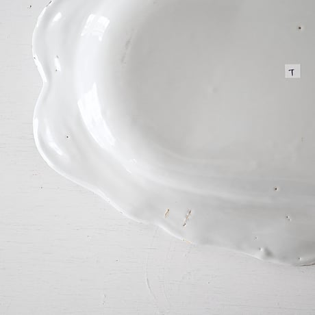 白釉 オーヴァル大皿(T) w44cm