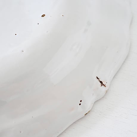 白釉 Moustiers 特大深皿(P) ※×印 Φ39.5cm