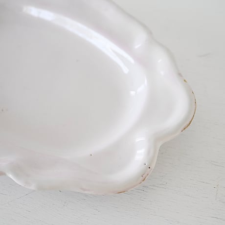 白釉 オーヴァル大皿(L) w39cm