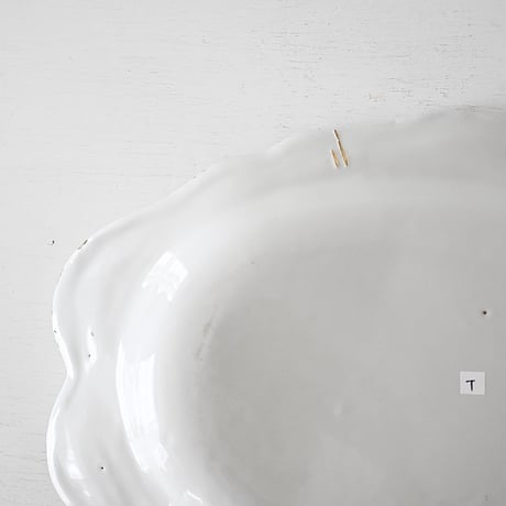 白釉 オーヴァル大皿(T) w44cm
