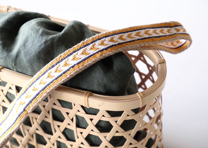 きせかえできる小さな竹かごバッグ（カード織りの持ち手） | ISANA WEB  