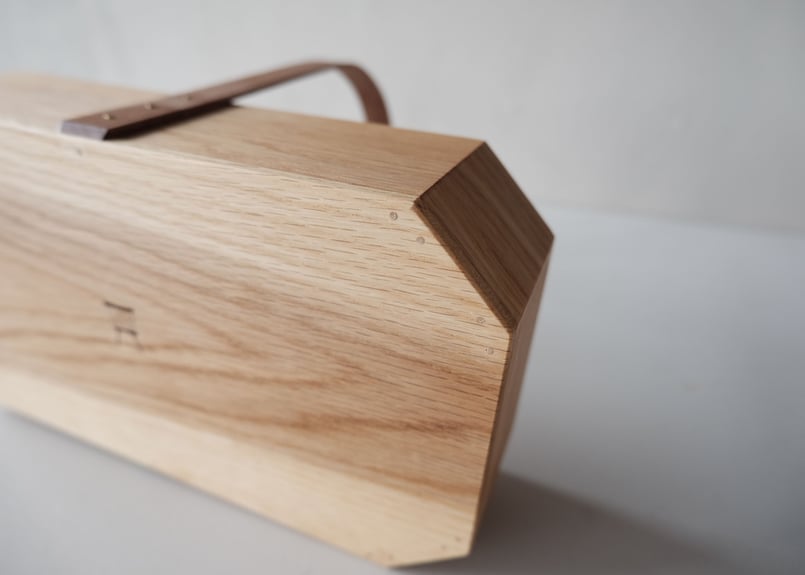 曲木のハンドルがついた木製バスケット Sサイズ【カリーキャリー