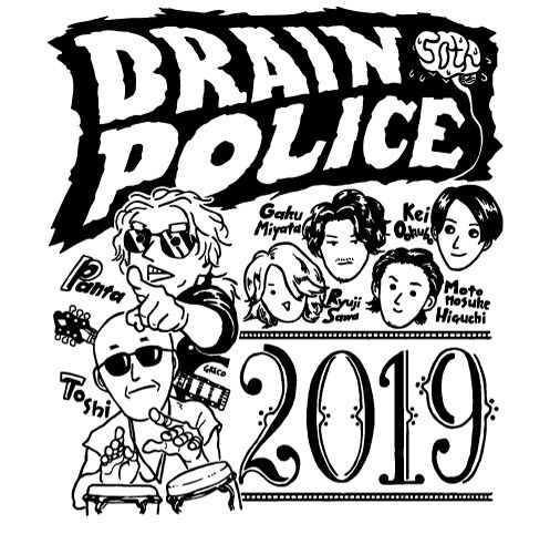Tシャツ】頭脳警察メンバーコミックTシャツ | PANTA頭脳警察